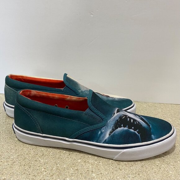 Sperry X Jaws 40th Anniversary Shark Attack Slip On Mens size 9 - Picture 6 of 9
